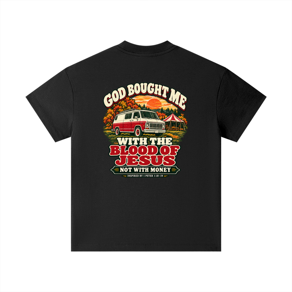 GOD BOUGHT ME WITH THE BLOOD OF JESUS NOT WITH MONEY - INSPIRED BY 1 PETER 1:18-19 - Kids T-Shirt
