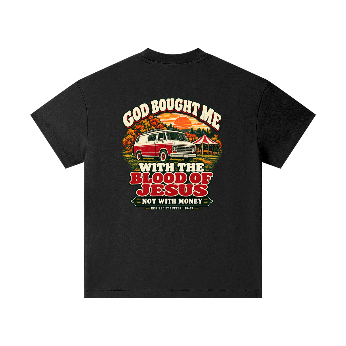 GOD BOUGHT ME WITH THE BLOOD OF JESUS NOT WITH MONEY - INSPIRED BY 1 PETER 1:18-19 - Kids T-Shirt