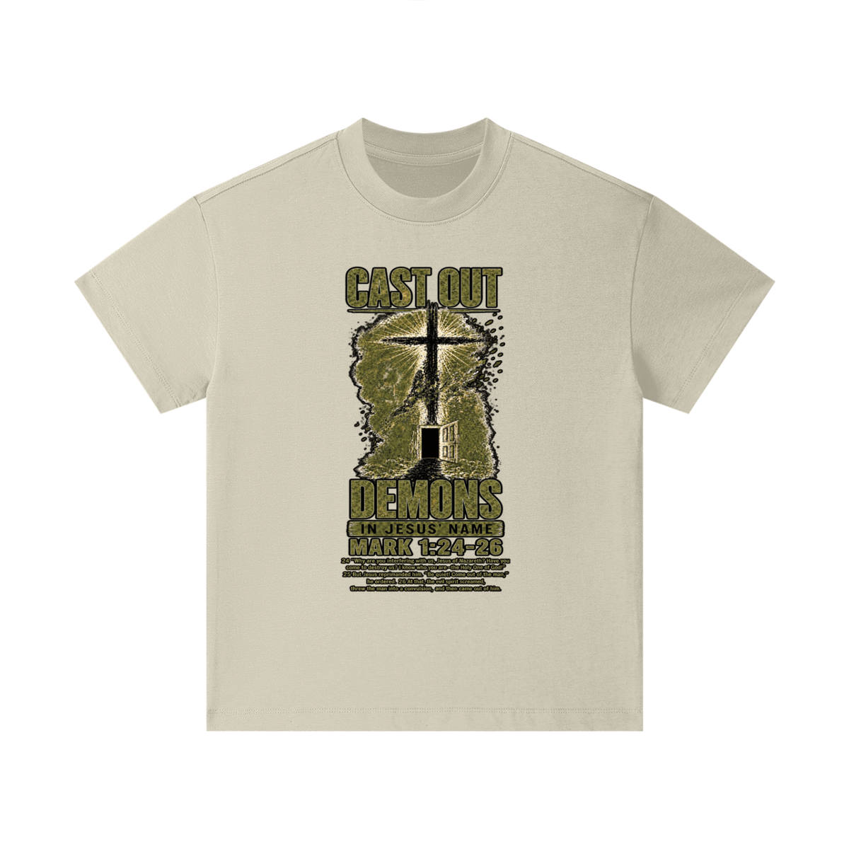 Mark 1:24-26 NLT Kids T-Shirt