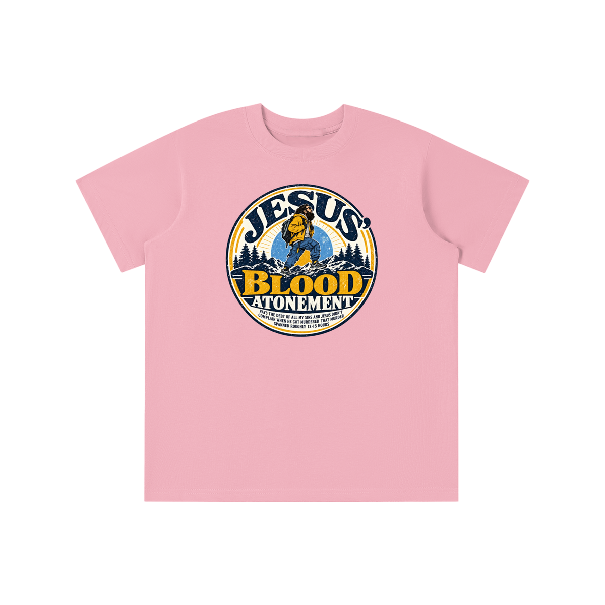 JESUS' BLOOD ATONEMENT PAYS THE DEBT OF ALL MY SINS AND JESUS DIDN'T COMPLAIN WHEN HE GOT MURDERED THAT MURDER SPNNED ROUGHLY 12-15 HOURS youth T-shirt