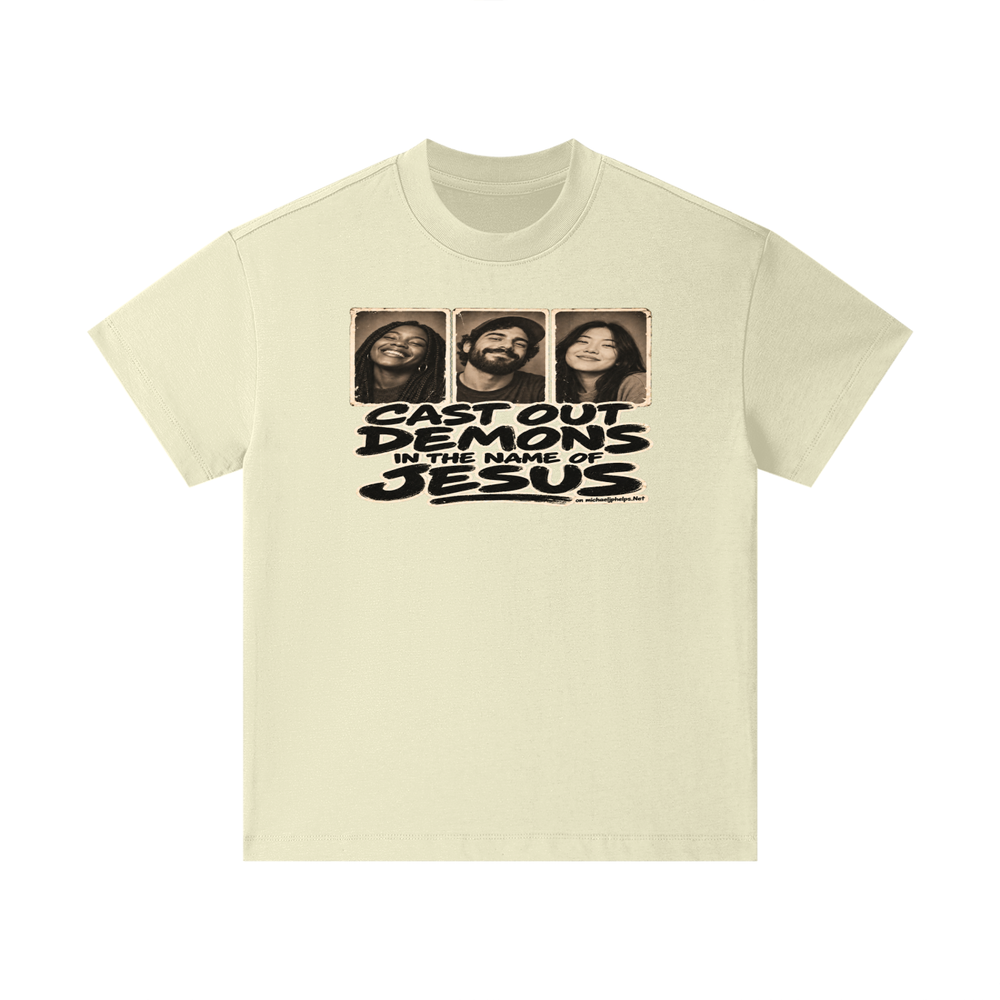 Cast out demons in the name of Jesus on Michaeljphelps.Net Kids T-Shirt