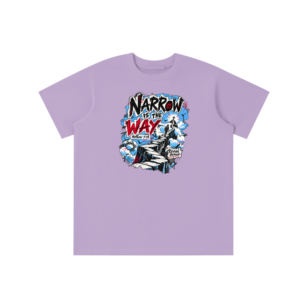 NARROW IS THE WAY [MATTHEW 7:14] Revival Armour youth T-shirt