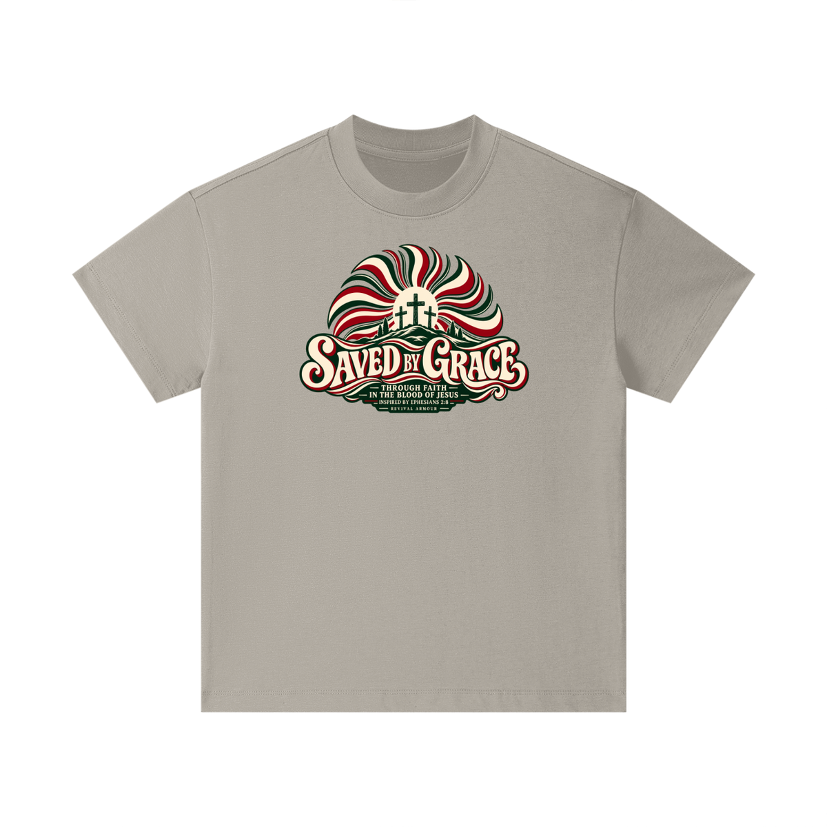 SAVED BY GRACE THROUGH FAITH IN THE BLOOD OF JESUS INSPIRED BY EPHESIANS 2:8 Kids T-Shirt