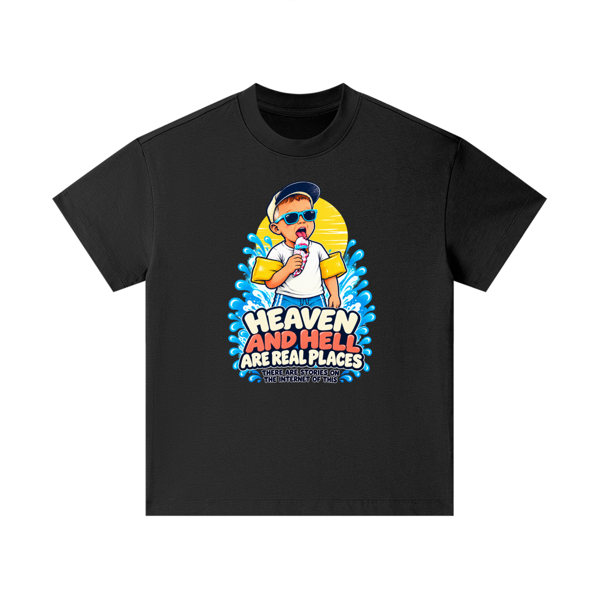 HEAVEN AND HELL ARE REAL PLACES THERE ARE STORIES ON THE INTERNET OF THIS Kids T-Shirt