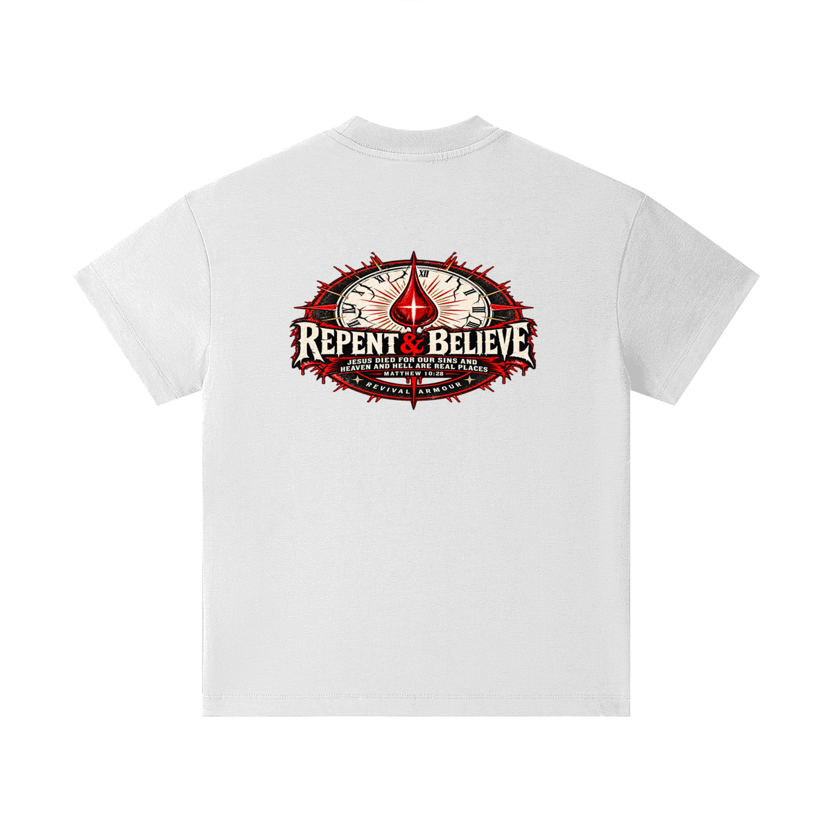 REPENT & BELIEVE JESUS DIED FOR OUR SINS AND HEAVEN AND HELL ARE REAL PLACES MATTHEW 10:28 (THAT'S NOT A quote) Kids T-Shirt