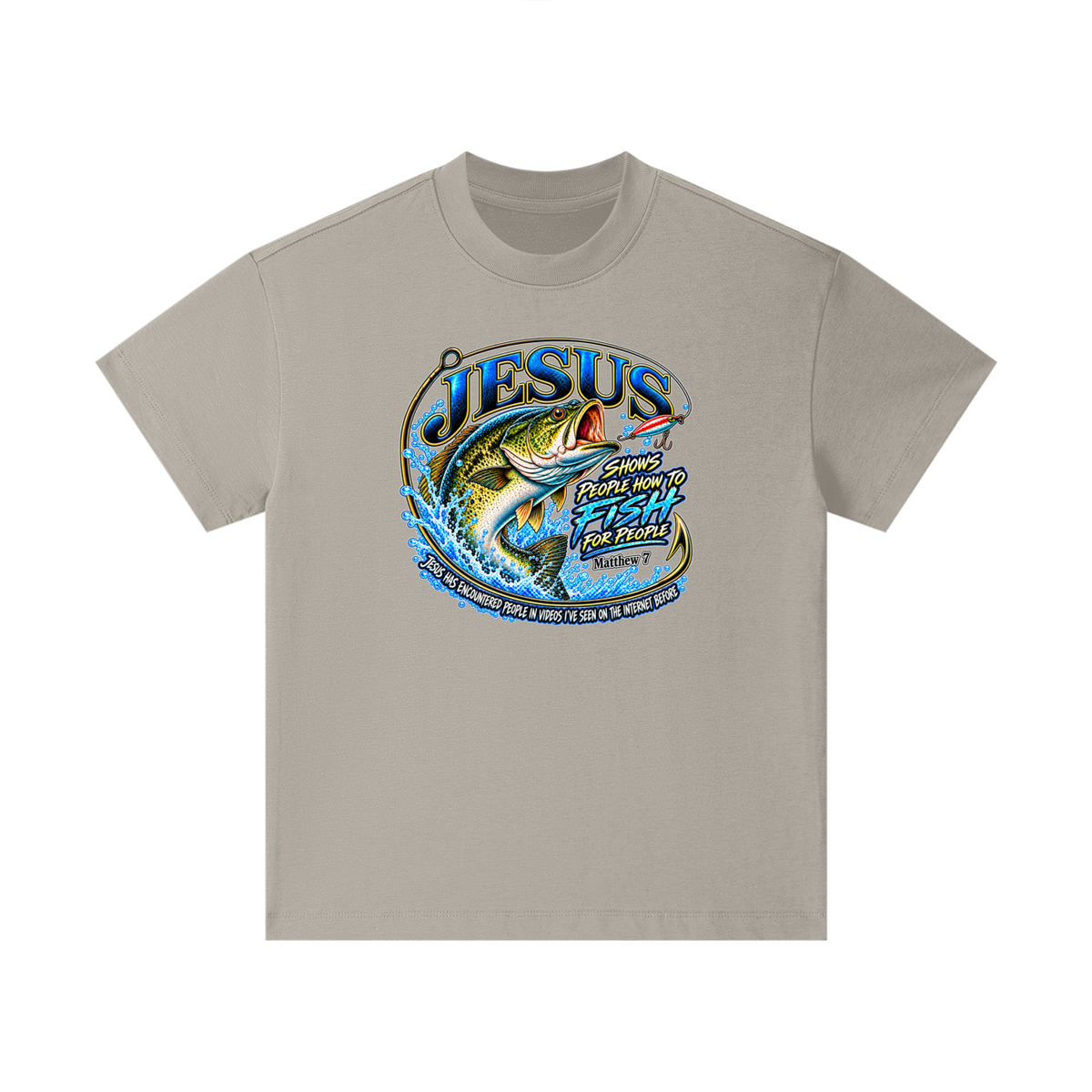 JESUS SHOWS PEOPLE HOW TO FISH FOR PEOPLE _ Matthew 7 Kids T-Shirt