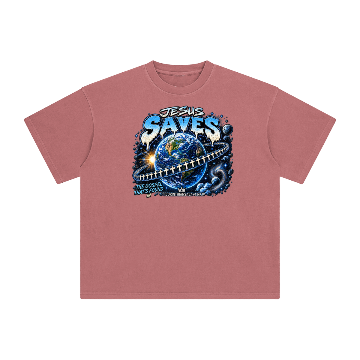 JESUS SAVES THE GOSPEL THAT'S FOUND IN 1 CORINTHIANS 15:1-4 NKJV T-Shirt