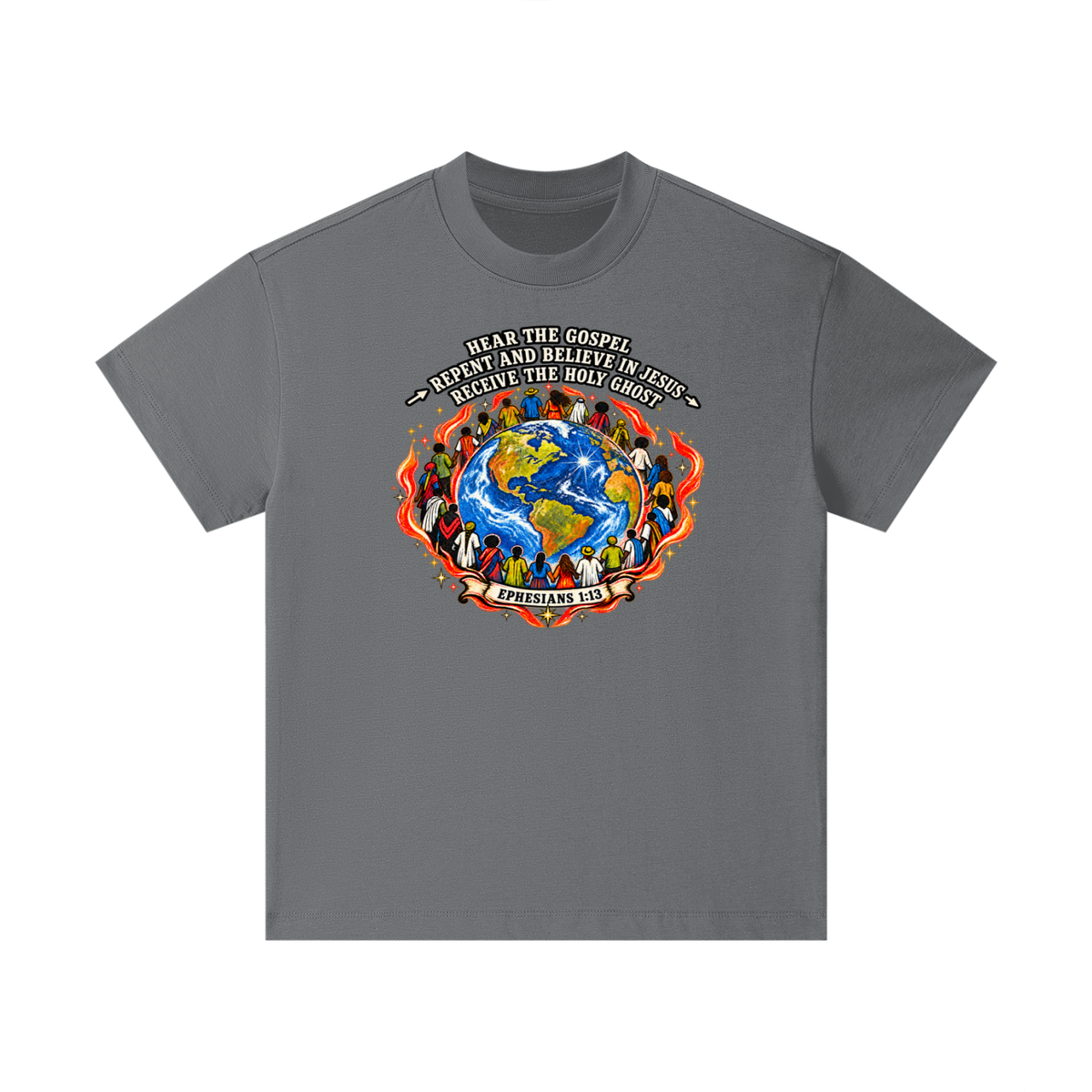 Hear the Gospel > repent and believe in Jesus > Receive the Holy Ghost Kids T-Shirt