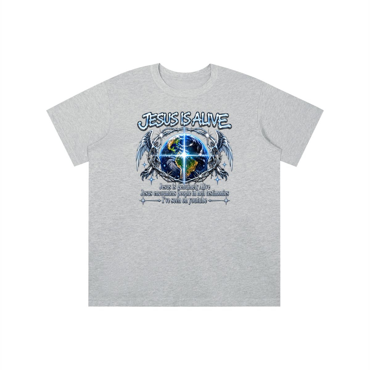 JESUS IS ALIVE Jesus is genuinely Alive Jesus encounters people in hell testimonies I've seen on youtube youth T-shirt