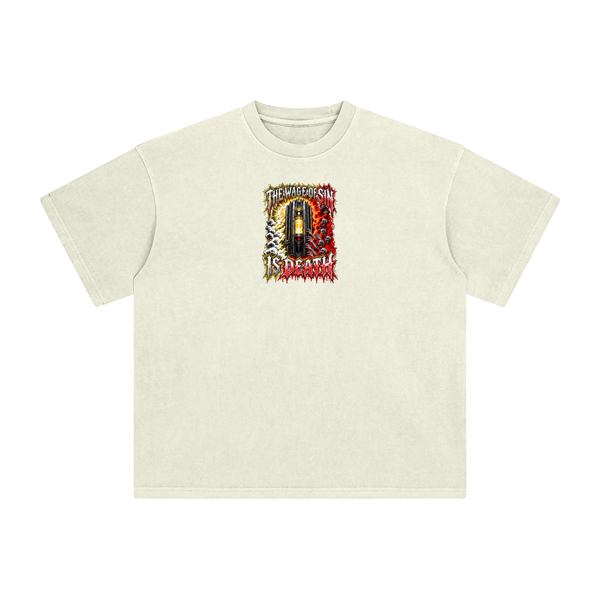 THE WAGE OF SIN IS DEATH WORKOUT YOUR SALVATION WITH FEAR & TREMBLING T-Shirt