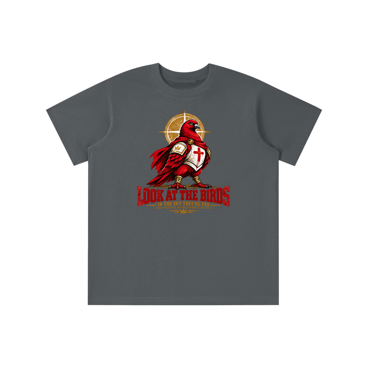LOOK AT THE BIRDS IN THE SKY THEY'RE FED INSPIRED BY MATTHEW 6:26 youth T-shirt
