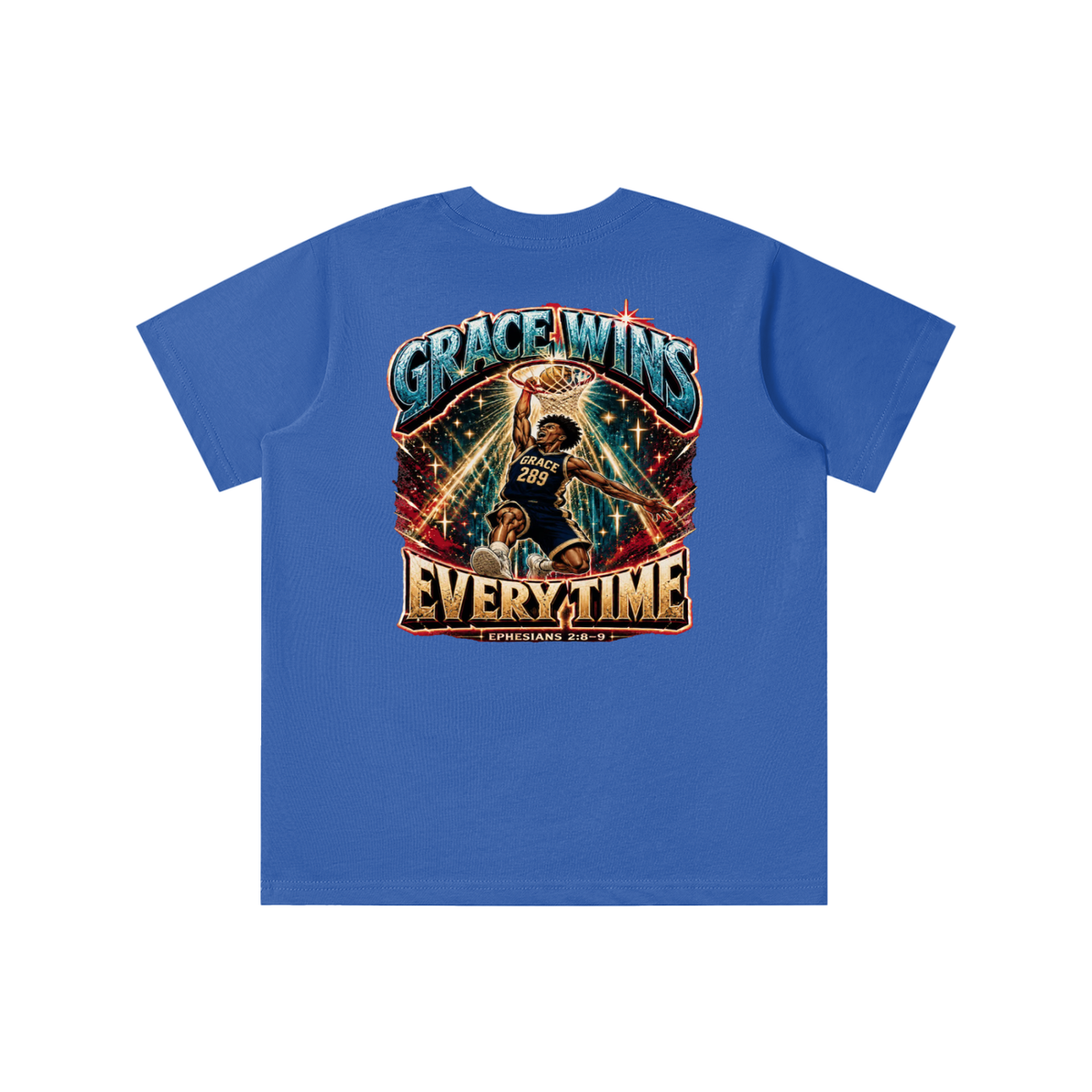 JESUS IS AWESOME GRACE WINS GRACE 289 EVERYTIME EPHESIANS 2:8-9 youth T-shirt