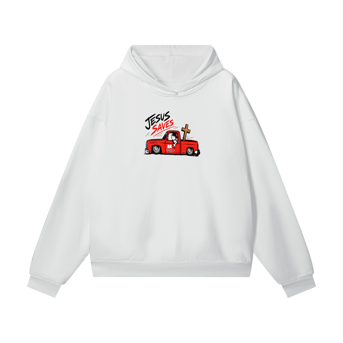 JESUS SAVES BOOK HEBREWS 9:22 & 1 JOHN 1:7 Hoodie