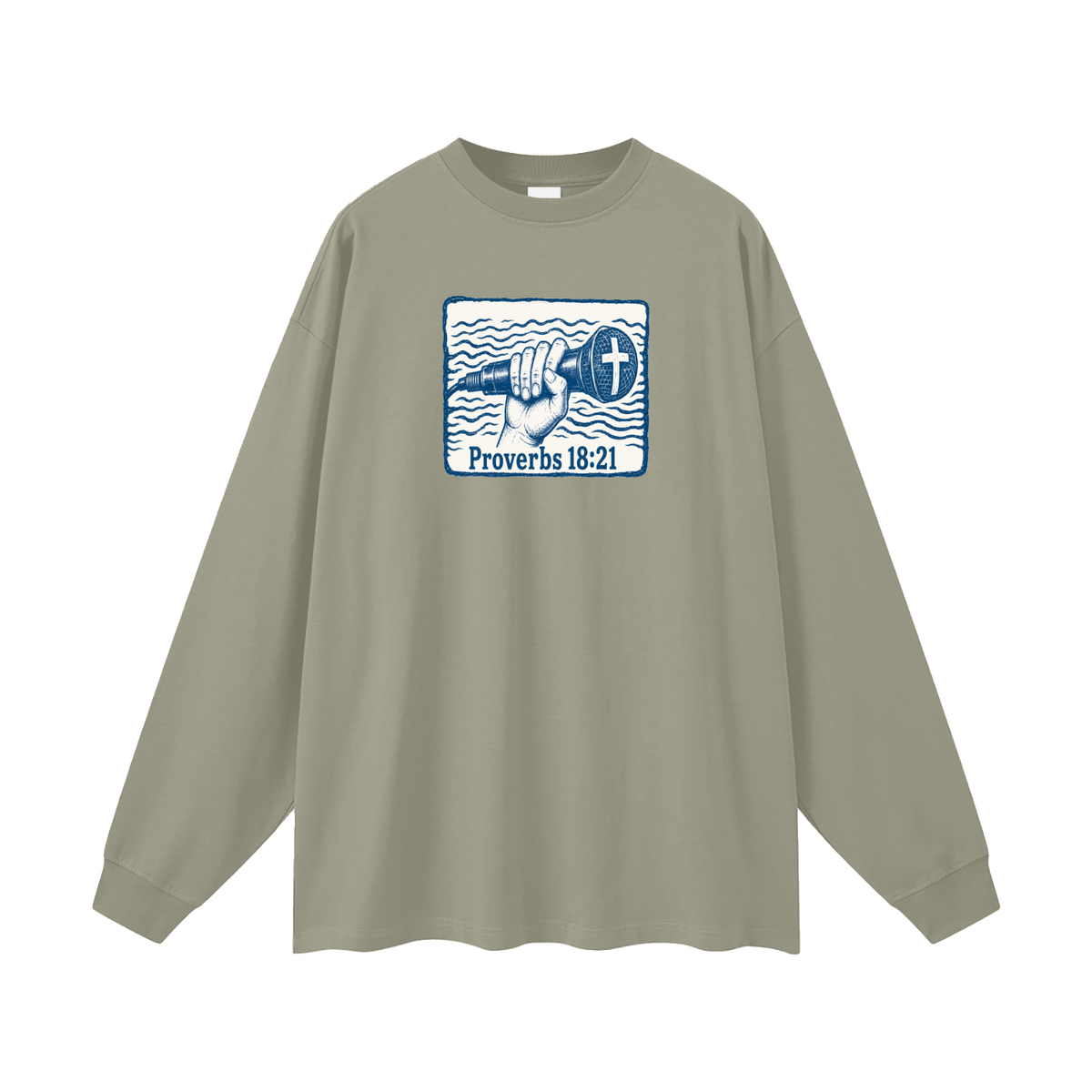 Proverbs 18:21 mic Long Sleeve T-Shirt