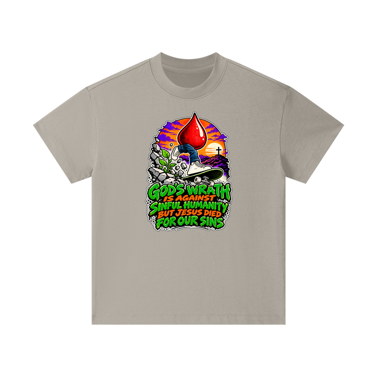 GOD'S WRATH IS AGAINST SINFUL HUMANITY BUT JESUS DIED FOR OUR SINS Kids T-Shirt