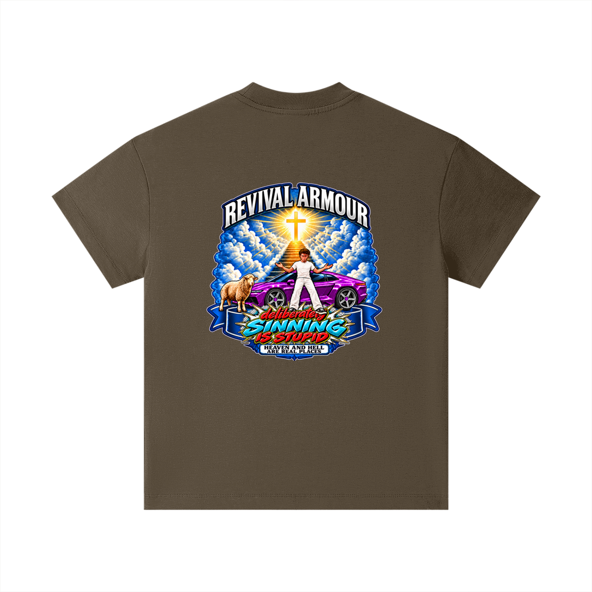 REVIVAL ARMOUR deliberately SINNING IS STUPID HEAVEN AND HELL ARE REAL PLACES DITCH UNGODLINESS Triggered by MARK 1:15 Kids T-Shirt