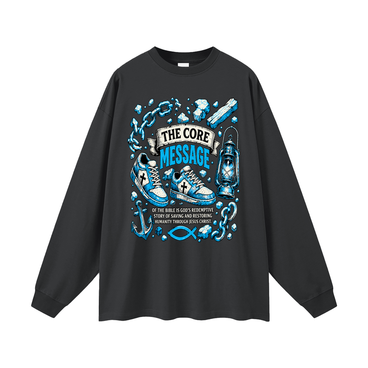 the core message of the bible is God's redemptive story of saving and restoring humanity through Jesus Christ. Long Sleeve T-Shirt
