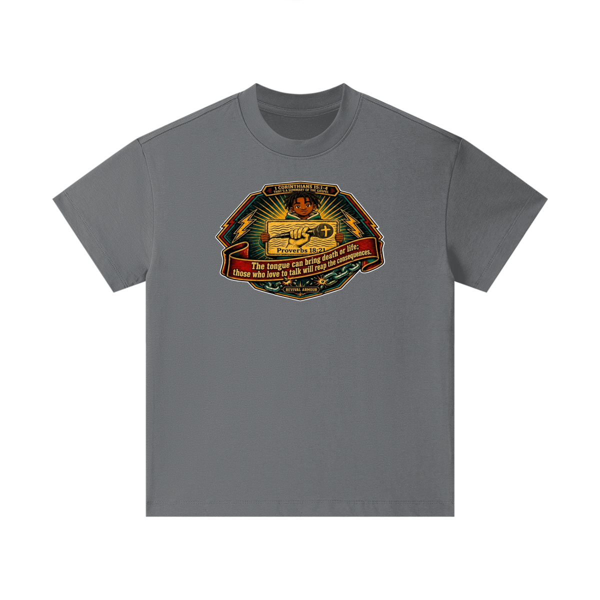 PROVERBS 18:21 NLT Kids T-Shirt
