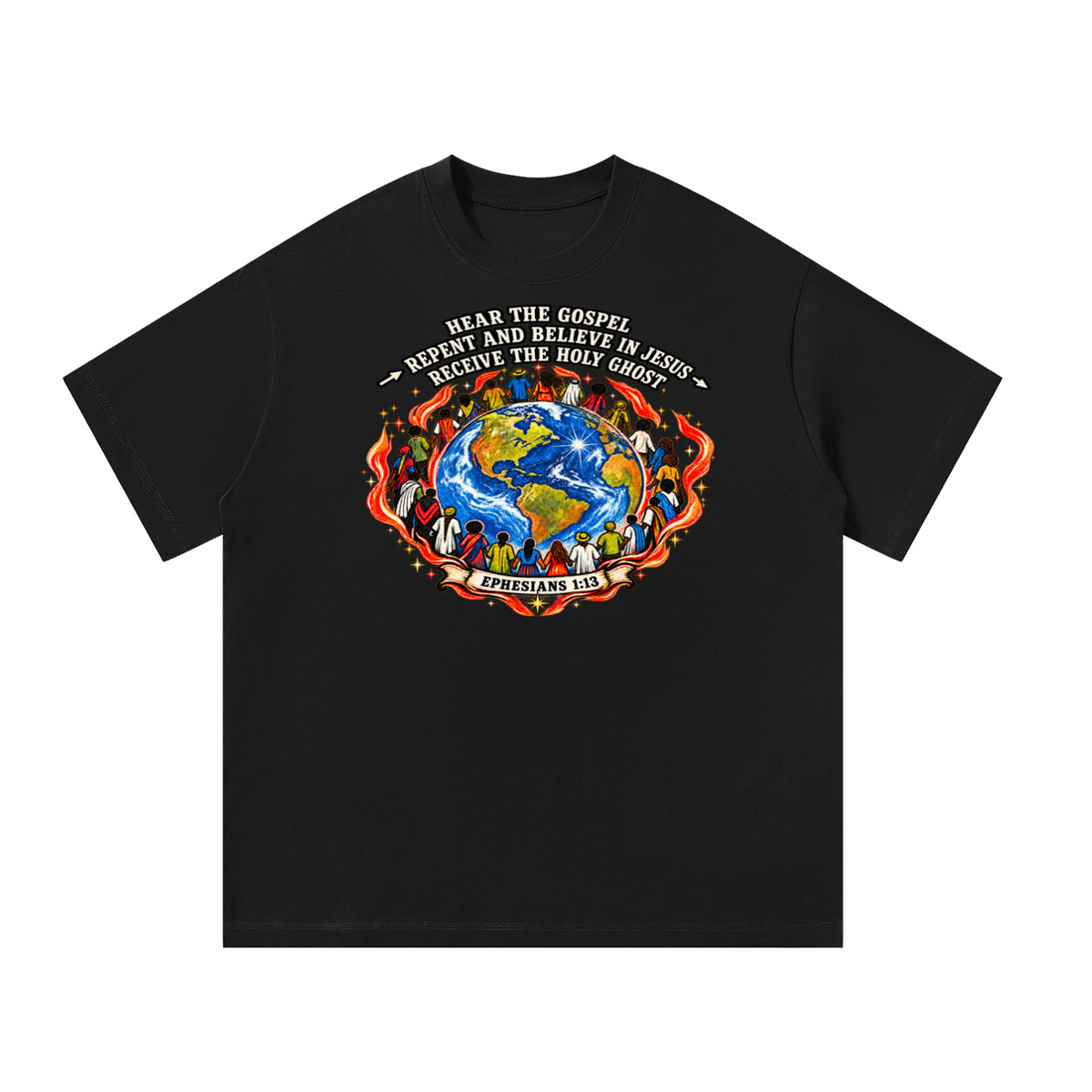 Hear the Gospel > repent and believe in Jesus > Receive the Holy Ghost T-Shirt