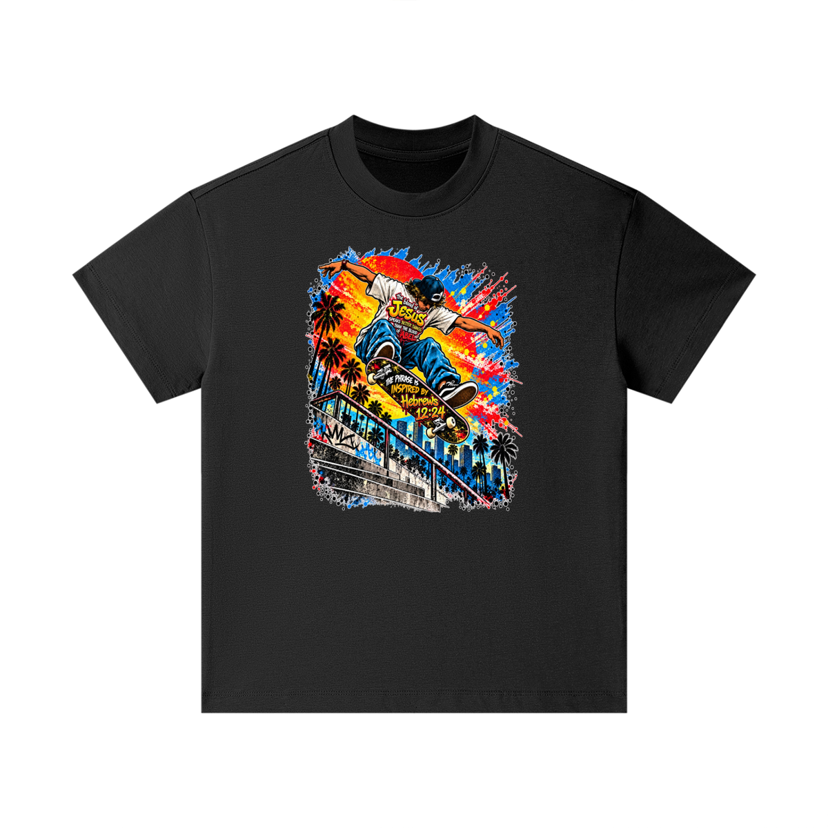 the blood of Jesus speaks better things than the blood of Abel the phrase is inspired by HEBREWS 12:24 skater Kids T-Shirt