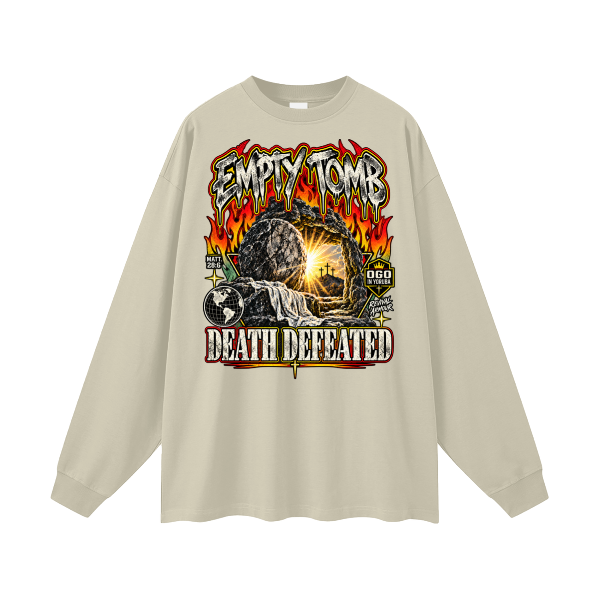 EMPTY TOMB DEATH DEFEATED Long Sleeve T-Shirt