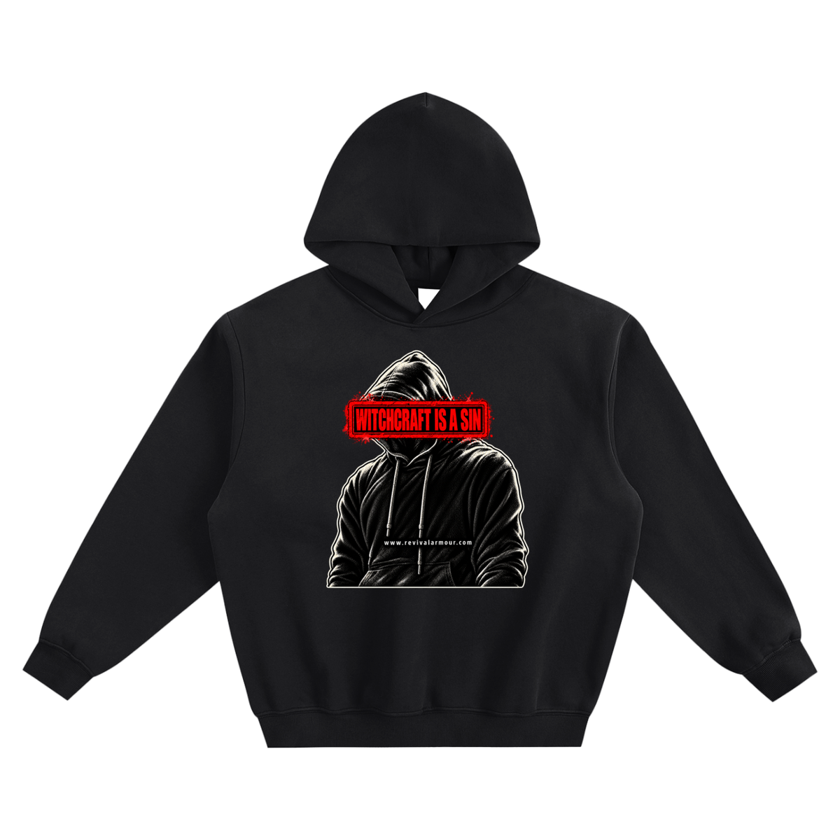 [WITCHCRAFT IS A SIN] www.revivalarmour.com no pocket Hoodie