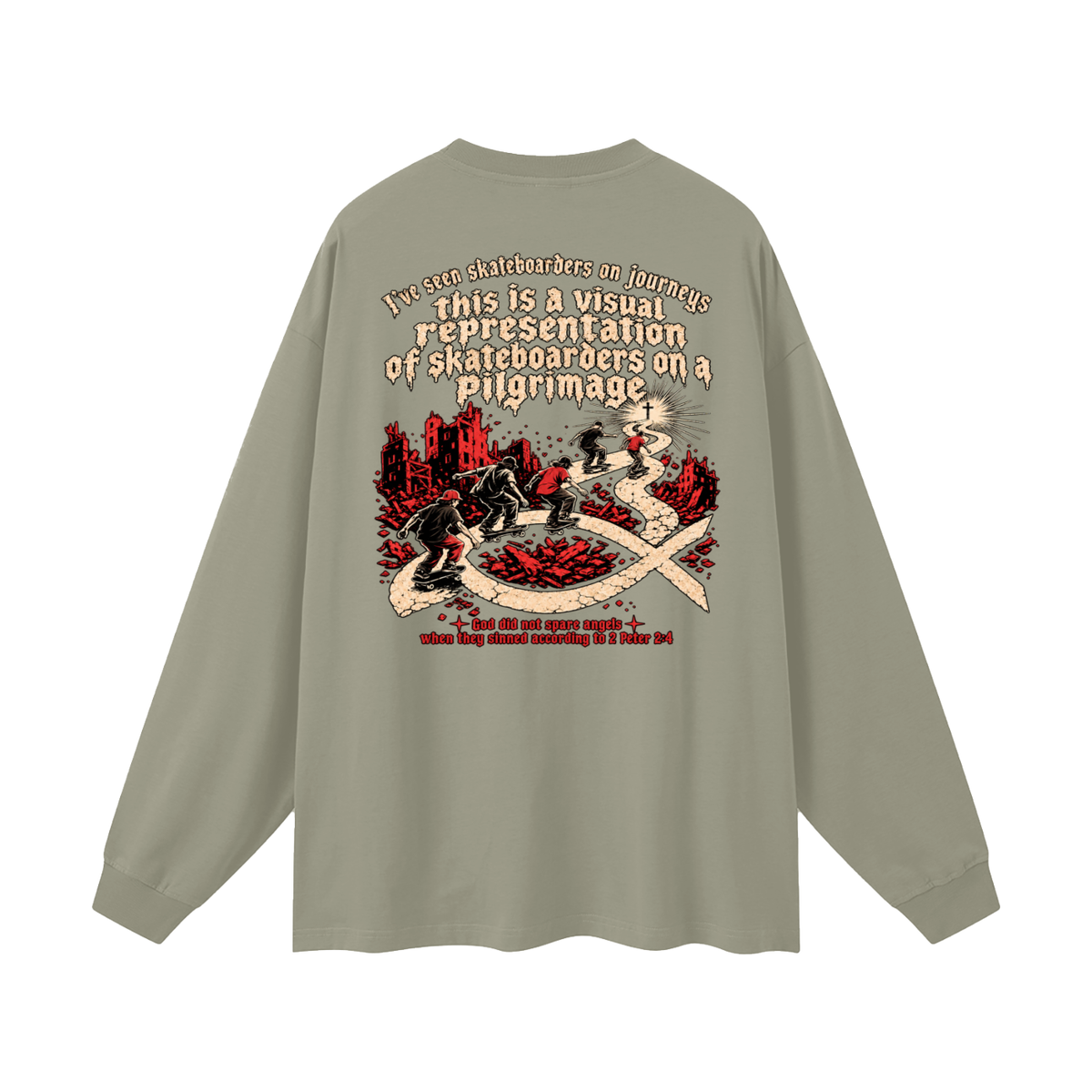 skateboarders on a pilgrimage Long Sleeve T-Shirt