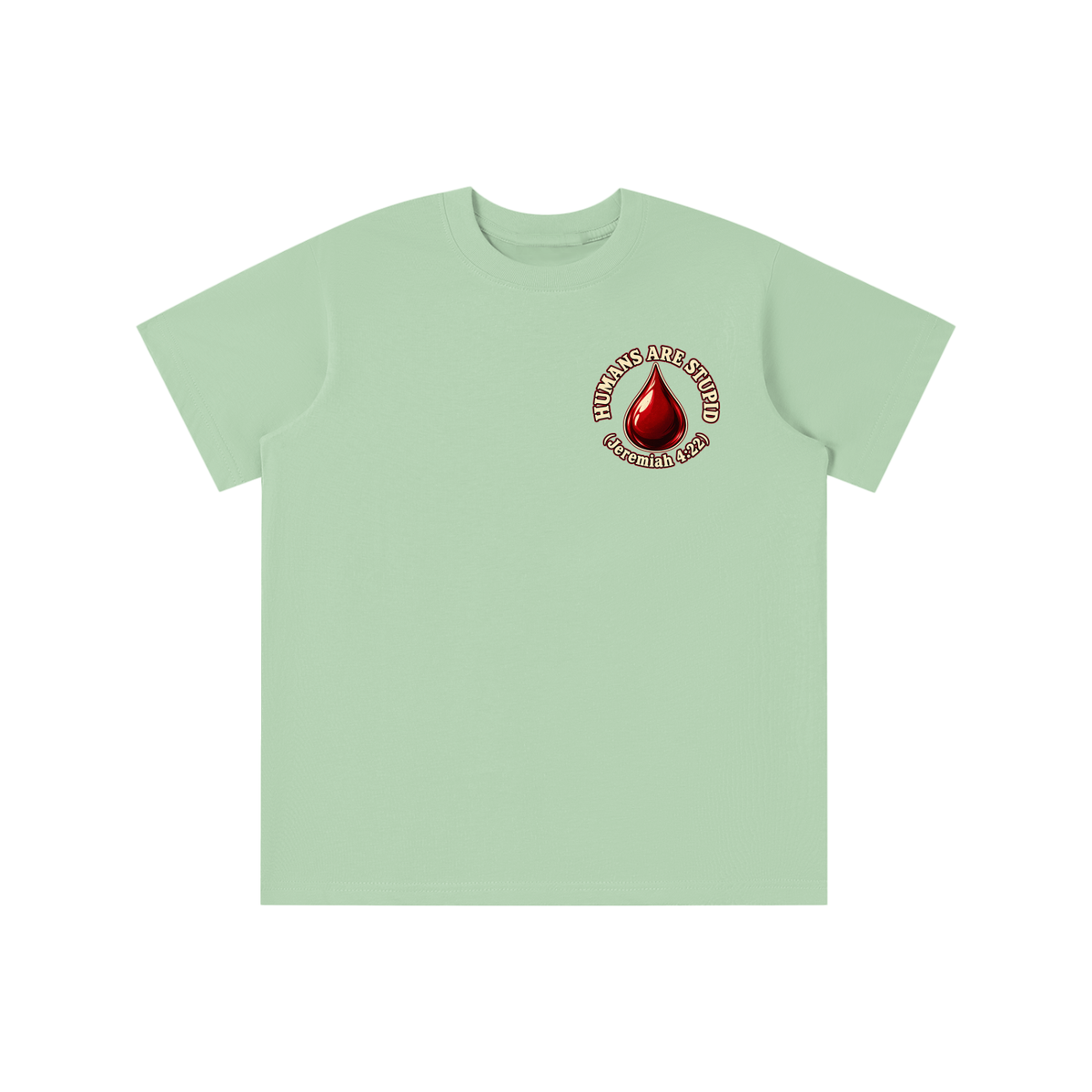 HUMANS ARE STUPID (Jeremiah 4:22) OUR WEAPONS ARE NOT CARNAL but mighty through God for the pulling down of strongholds SATAN IS MOST LIKELY A DISEMBODIED SPIRIT youth T-shirt