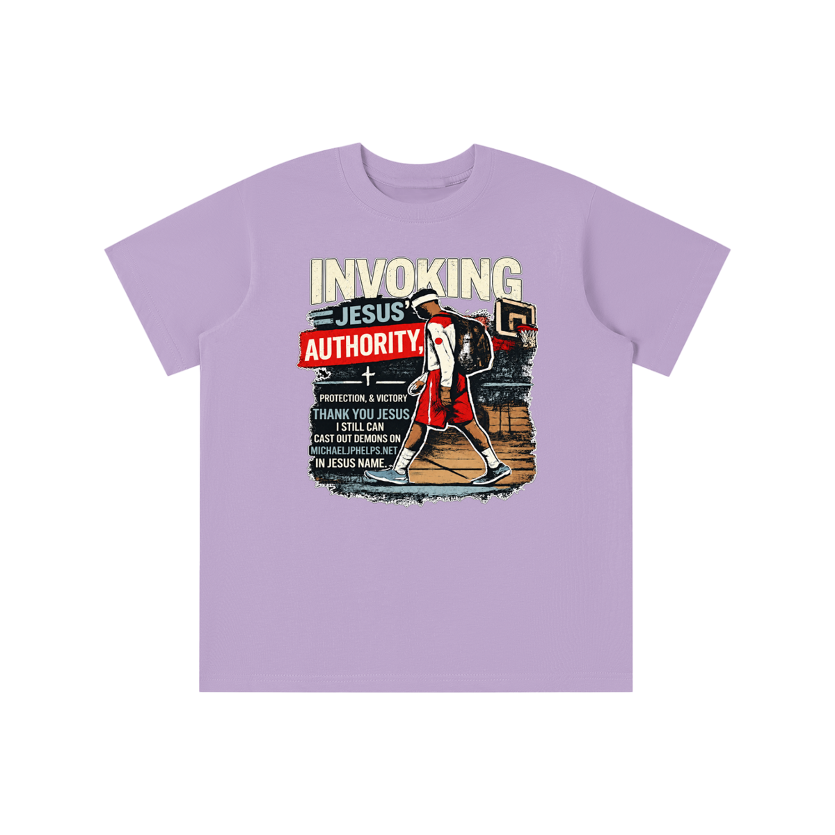 INVOKING JESUS' AUTHORITY, PROTECTION, & VICTORY THANK YOU JESUS I STILL CAN CAST OUT DEMONS ON MICHAELJPHELPS.NET IN JESUS NAME. youth T-shirt
