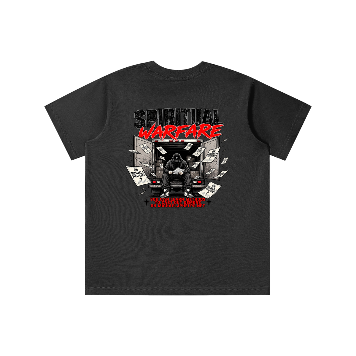 THE HOLY BIBLE THAT'S A GOOD BOOK SPIRITUAL WARFARE YOU CAN LEARN METHODS TO CAST OUT DEMONS ON MICHAELJPHELPS.NET youth T-shirt