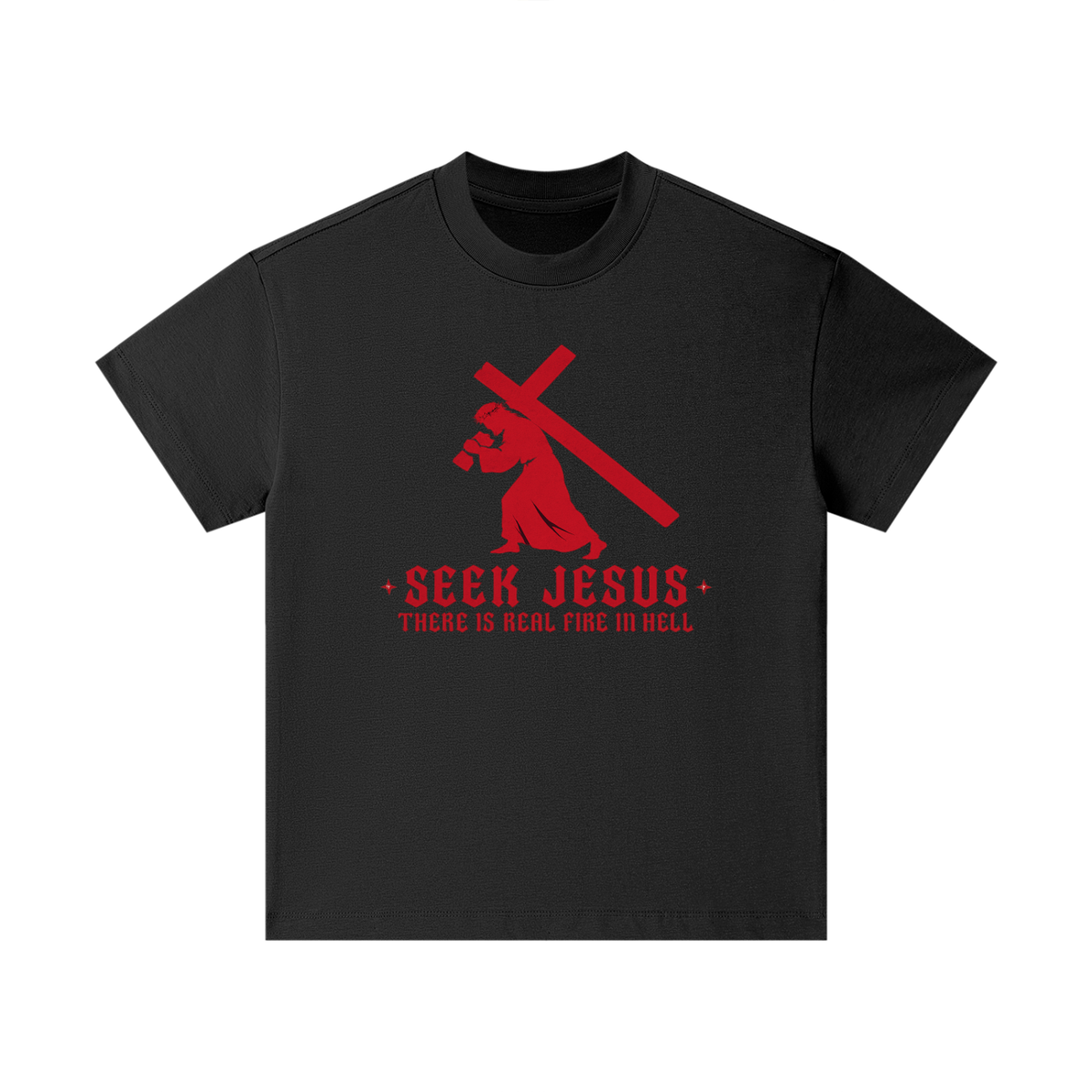 SEEK JESUS THERE IS REAL FIRE IN HELL Kids T-Shirt
