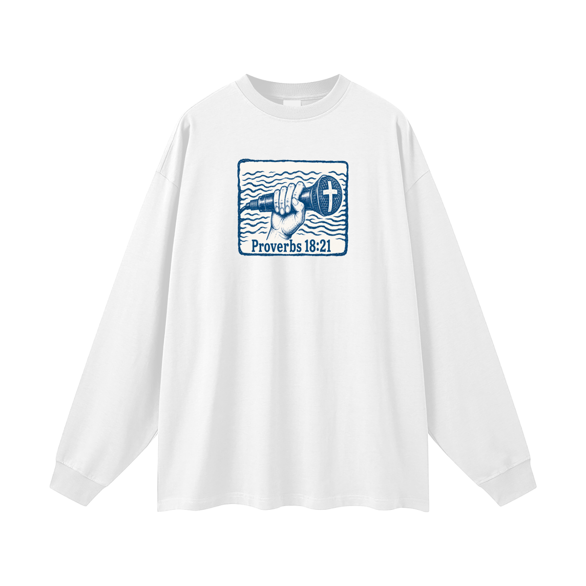 Proverbs 18:21 mic Long Sleeve T-Shirt