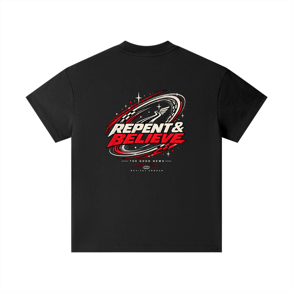JESUS CHRIST DIED FOR OUR SINS THAT'S THE GOOD NEWS ACCORDING TO 1 CORINTHIANS 15:1-4 REPENT & BELIEVE THE GOOD NEWS - MARK 1:15 - REVIVAL ARMOUR Kids T-Shirt