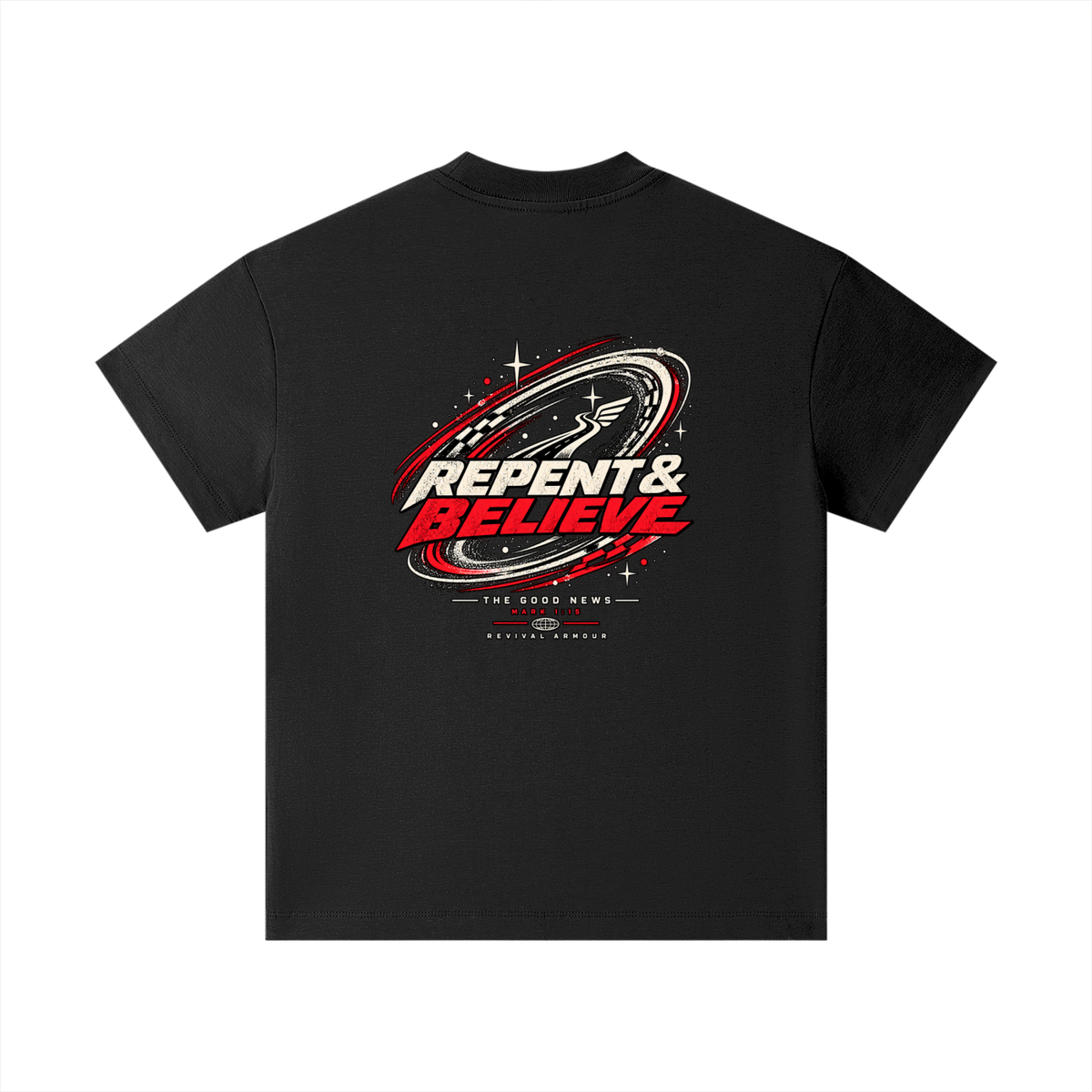 JESUS CHRIST DIED FOR OUR SINS THAT'S THE GOOD NEWS ACCORDING TO 1 CORINTHIANS 15:1-4 REPENT & BELIEVE THE GOOD NEWS - MARK 1:15 - REVIVAL ARMOUR Kids T-Shirt
