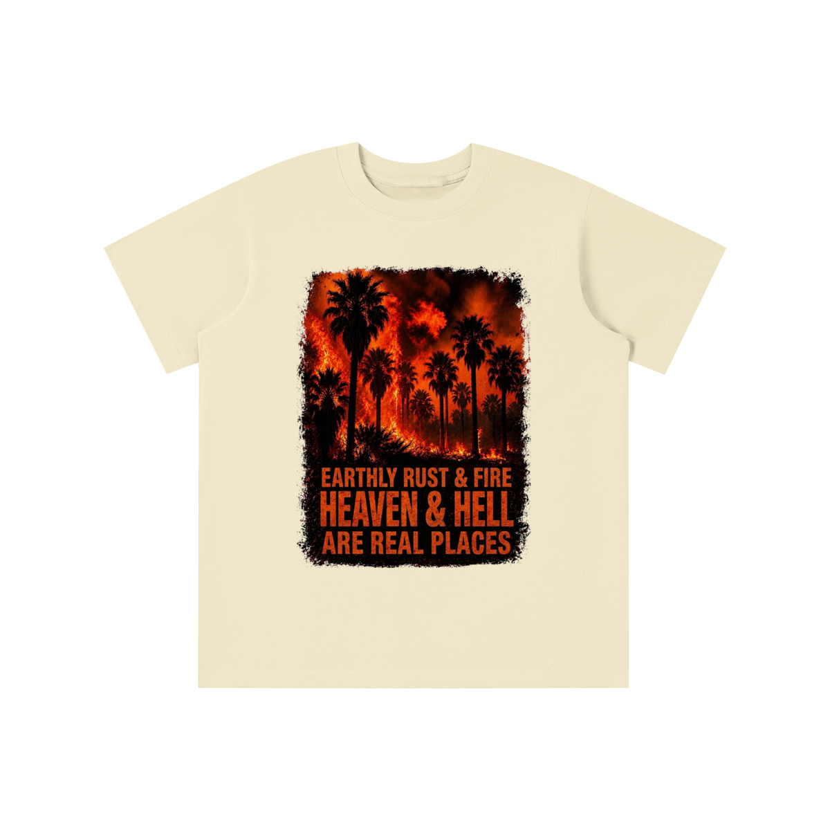 EARTHLY RUST & FIRE HEAVEN & HELL ARE REAL PLACES youth T-shirt