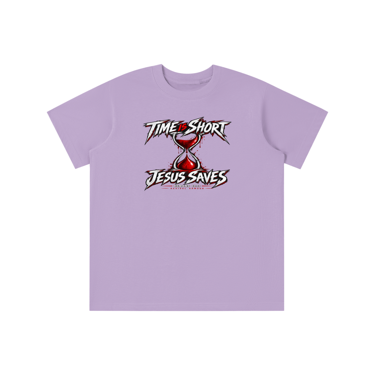 TIME IS SHORT JESUS SAVES ROMANS 13:11 REVIVAL ARMOUR youth T-shirt