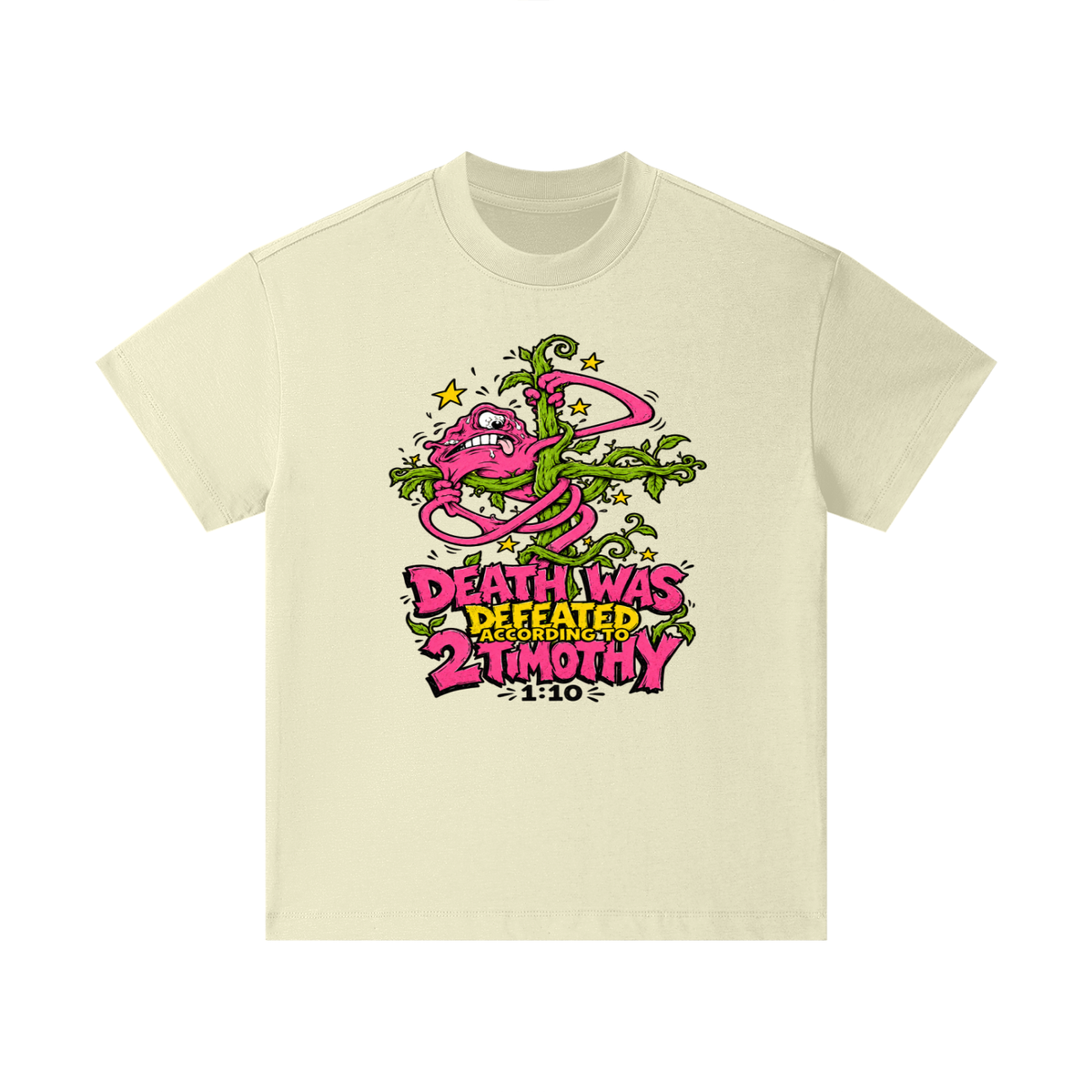 DEATH WAS DEFEATED ACCORDING TO 2 TIMOTHY 1:10 Kids T-Shirt