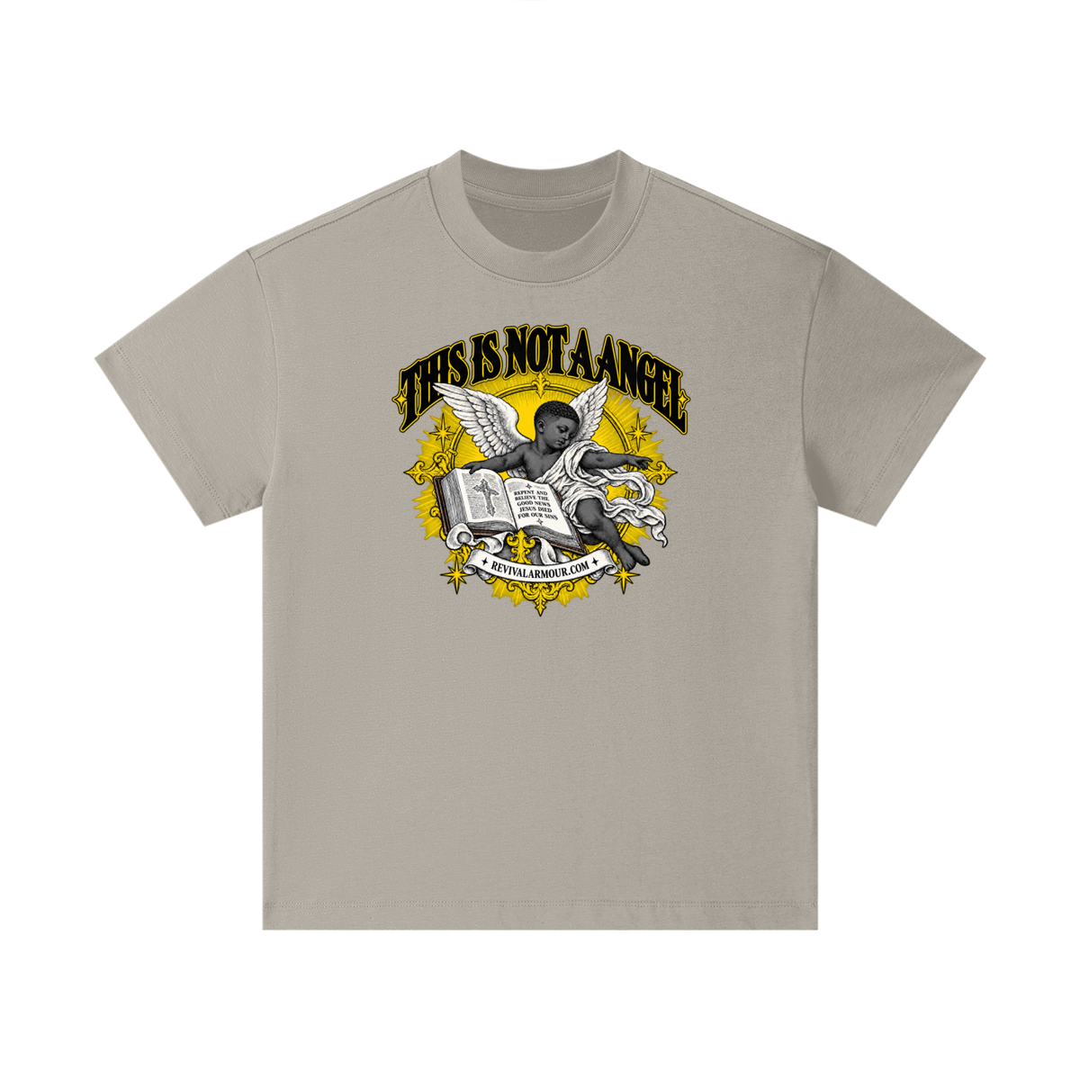THIS IS NOT A ANGEL REPENT AND BELIEVE THE GOOD NEWS JESUS DIED FOR OUR SIN REVIVALARMOUR.COM Kids T-Shirt