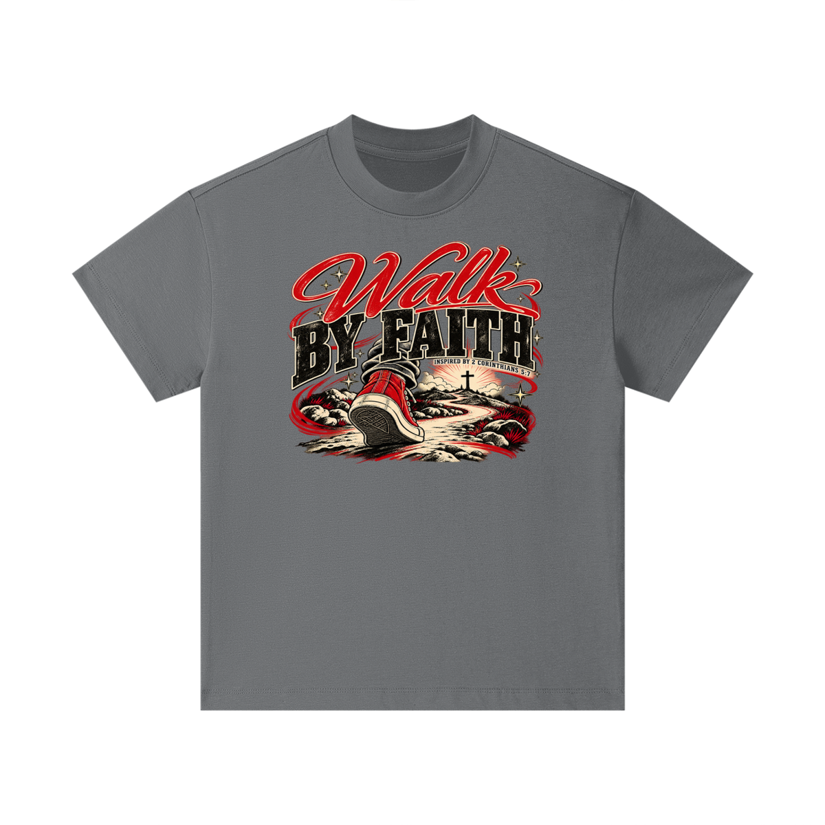 WALK BY FAITH INSPIRED BY 1 CORINTHIANS 5:7 Kids T-Shirt