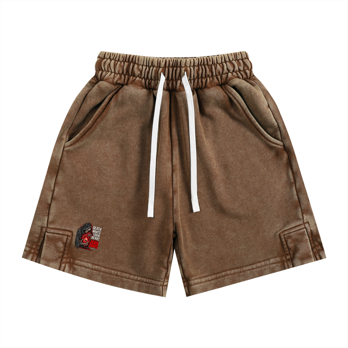 DEATH WANTS YOUR HEART JESUS SAVES ROMANS 6:23 REVIVAL ARMOUR Kids' Shorts