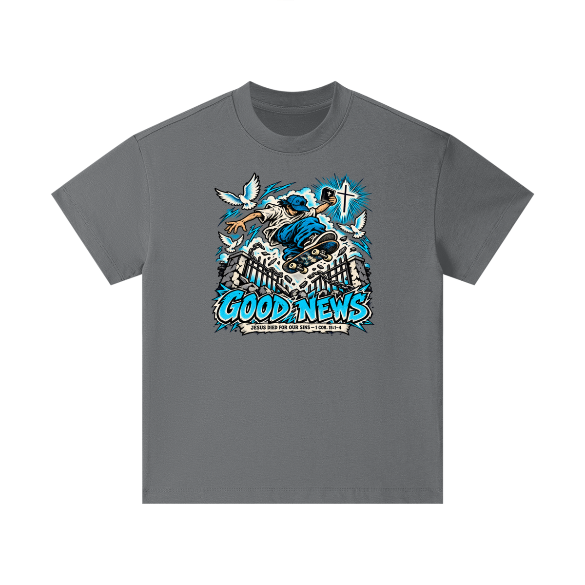 GOOD NEWS JESUS DIED FOR OUR SINS - 1 COR. 15:1-4 *that's not a quote Kids T-Shirt