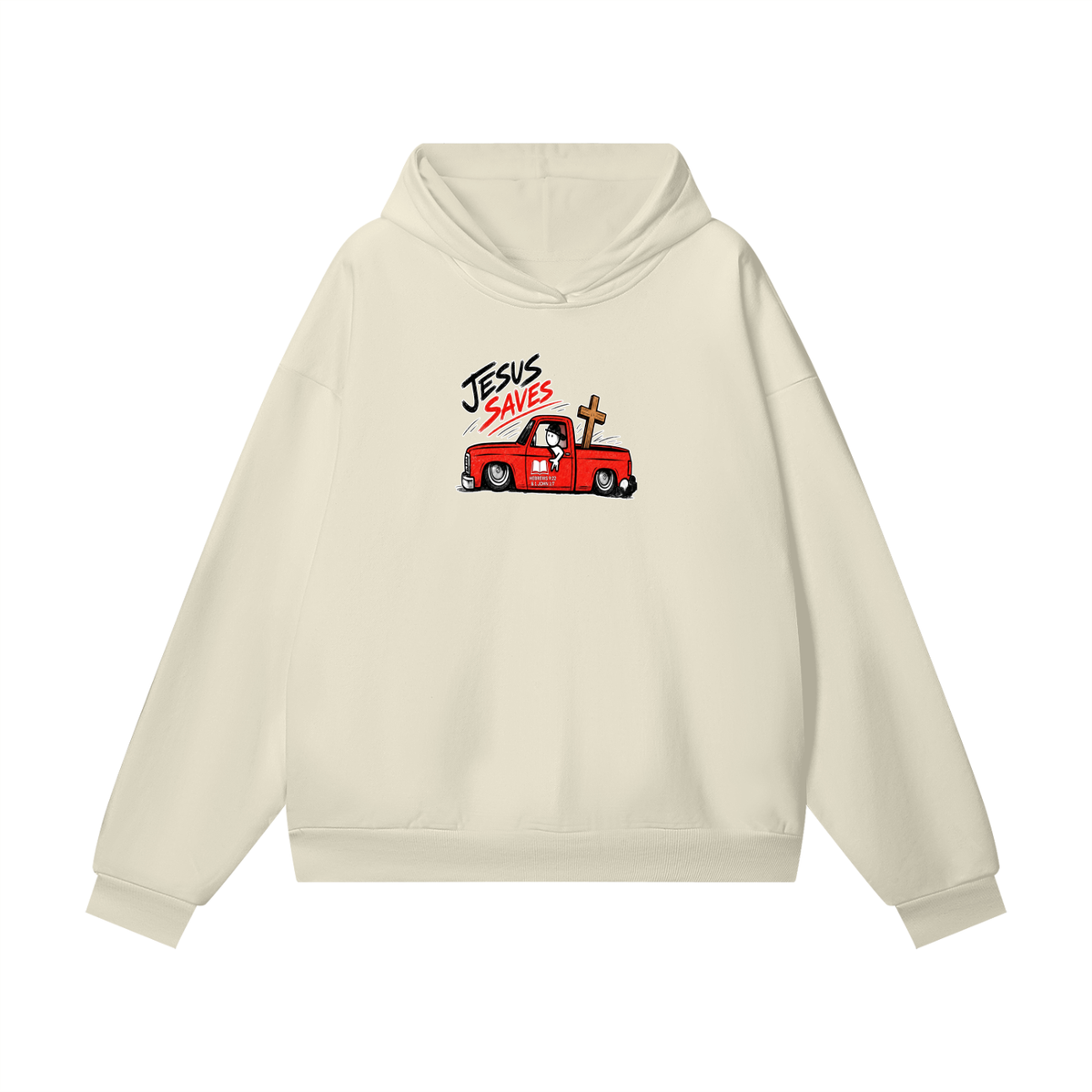 JESUS SAVES BOOK HEBREWS 9:22 & 1 JOHN 1:7 Hoodie