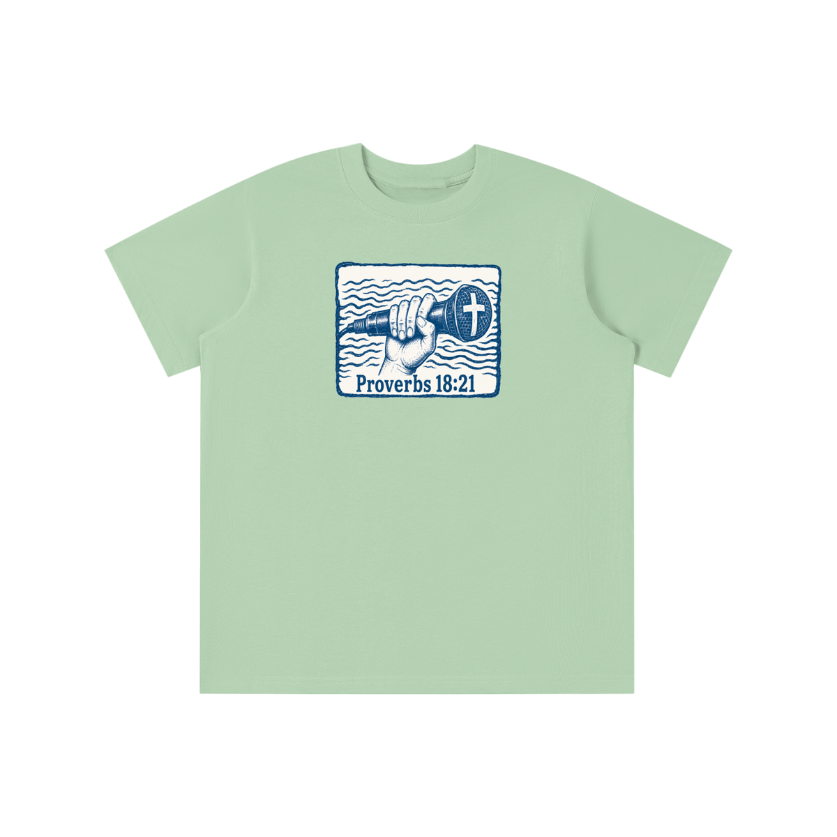 Proverbs 18:21 mic youth T-shirt