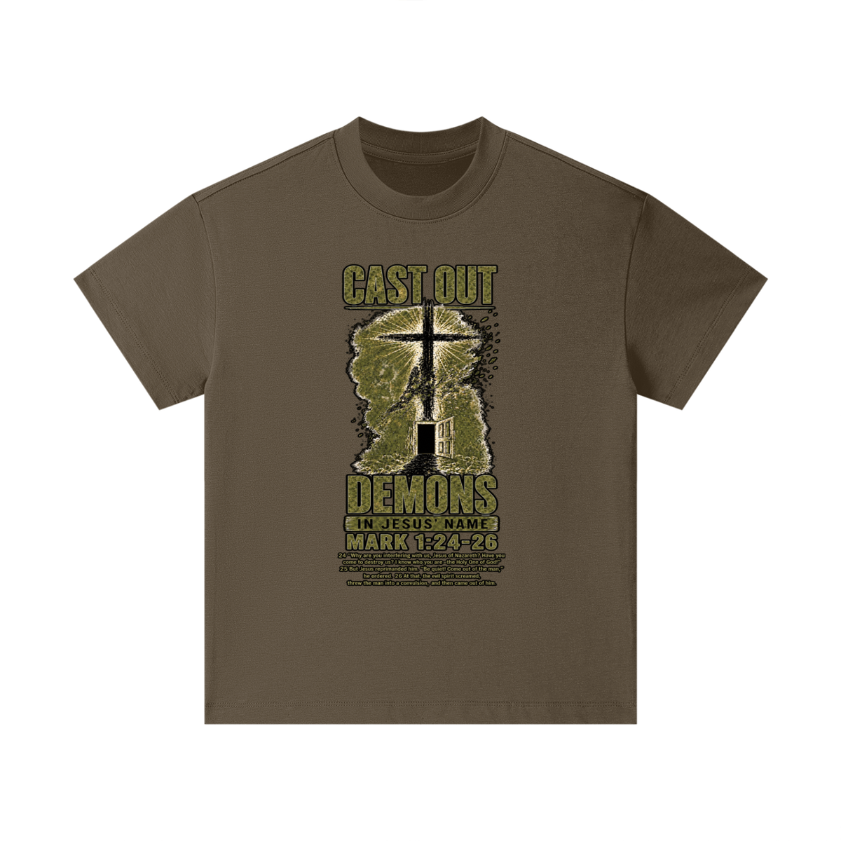 Mark 1:24-26 NLT Kids T-Shirt