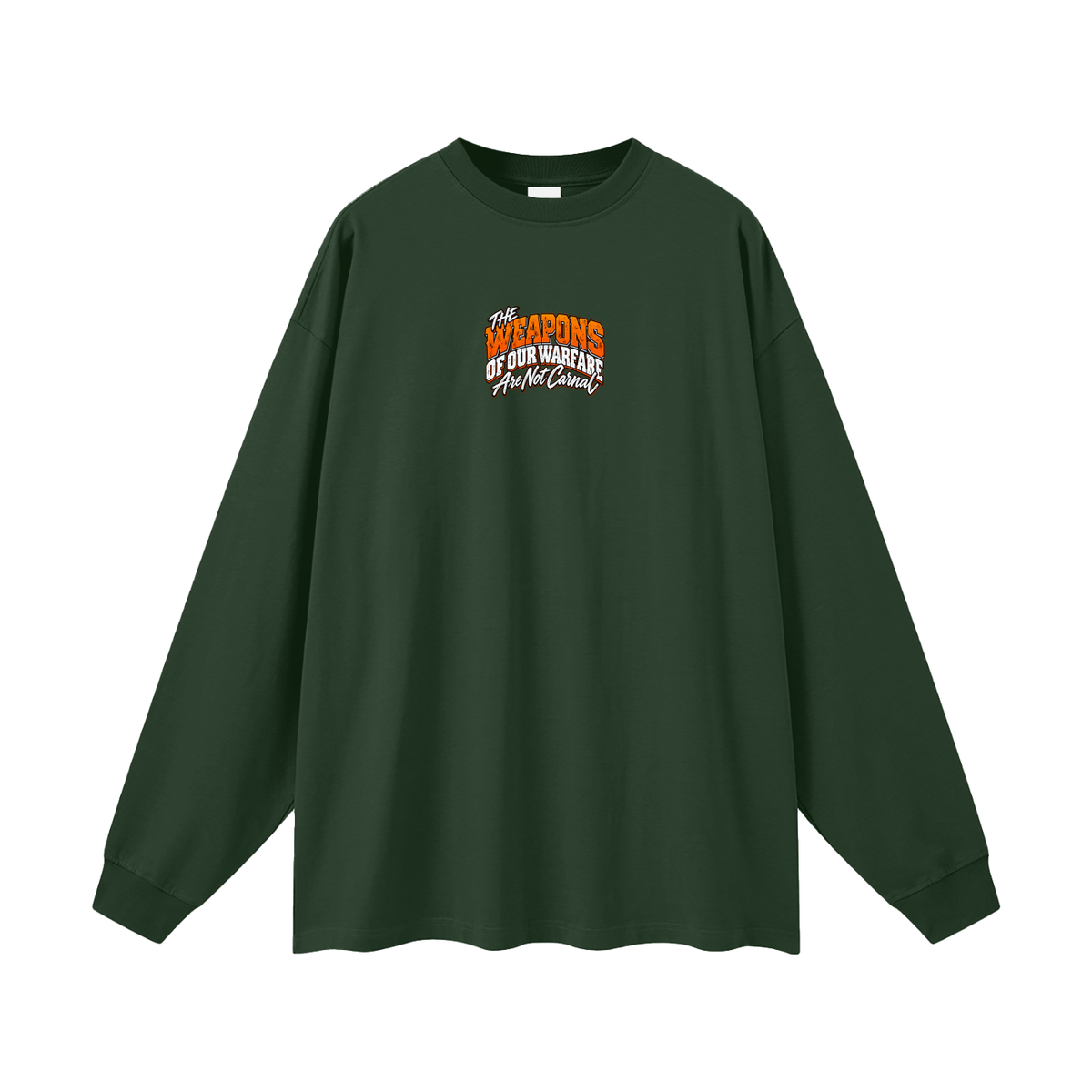 THE WEAPONS OF OUR WARFARE ARE NOT CARNAL HE IS COMMANDING EVIL SPIRITS TO LEAVE IN THE NAME OF JESUS - LUKE 10:19 - Long Sleeve T-Shirt