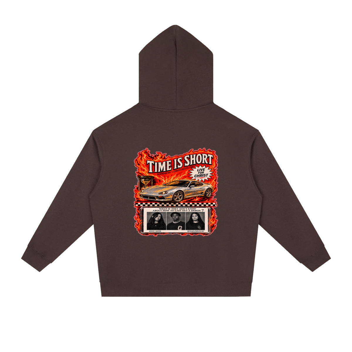 TIME IS SHORT INSPIRED BY 1 CORINTHIANS 7:29 LIVE FOR CHRIST WHAT IF THEY DON'T KNOW ABOUT HOW TO CAST OUT A DEMON? JESUS SAVES MICHAELJPHELPS.NET Hoodie