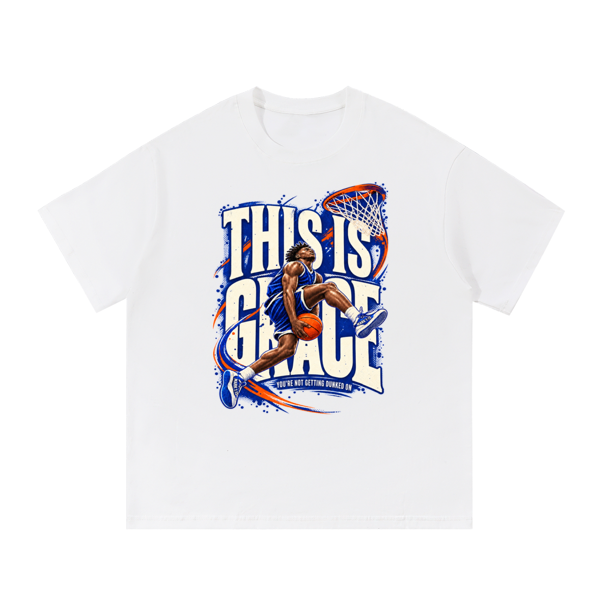THIS IS GRACE YOU'RE NO GETTING DUNKED ON ( MARK 1:15 IS ON HIS SHOES ) T-Shirt