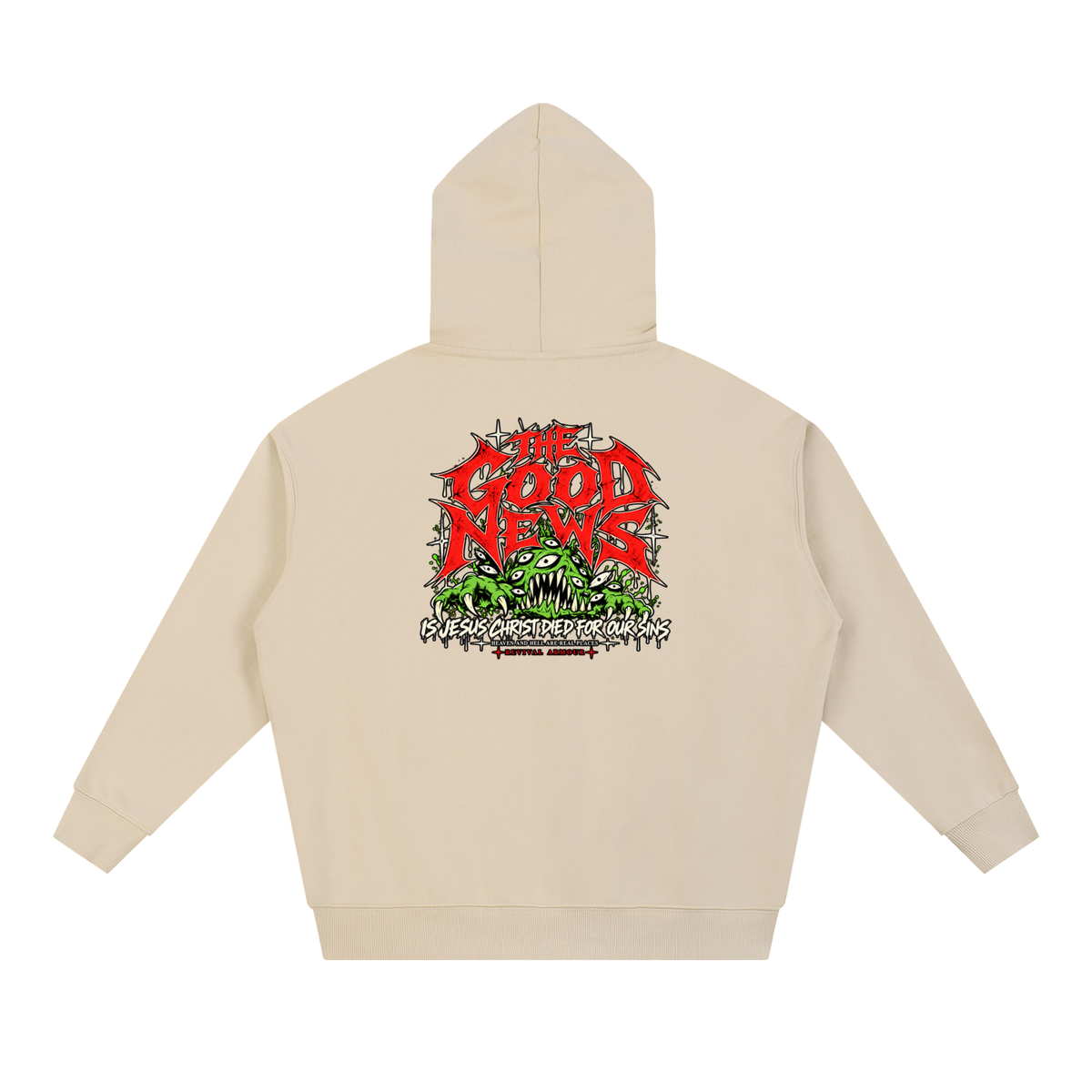 ACCORDING TO 1 CORINTHIANS 15:1-4 NLT THE GOOD NEWS IS JESUS CHRIST DIED FOR OUR SINS HEAVEN AND HELL ARE PLACES Hoodie