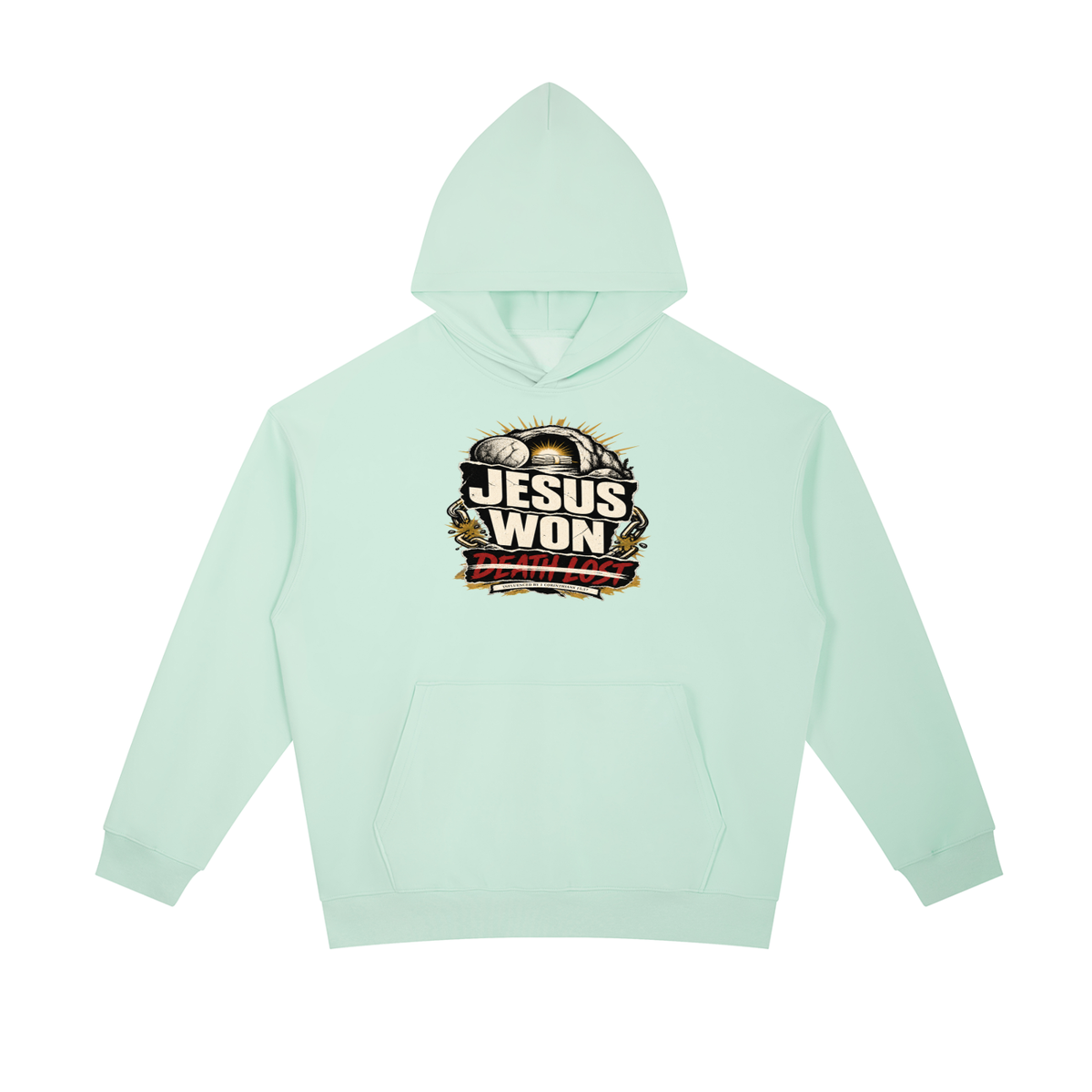 JESUS WON DEATH LOST INFLUENCED BY 1 CORINTHIANS 15:57 Hoodie