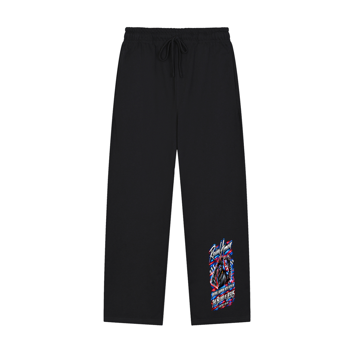 REVIVAL ARMOUR REVIVAL HAPPENS WITH FAITH IN THE BLOOD OF JESUS 1 PETER 1:18-19 Sweatpants